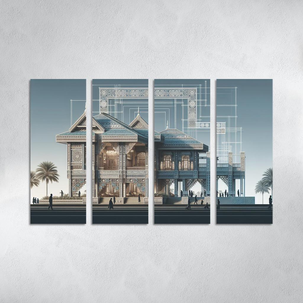 Transitional Architecture Custom Paintings Frame