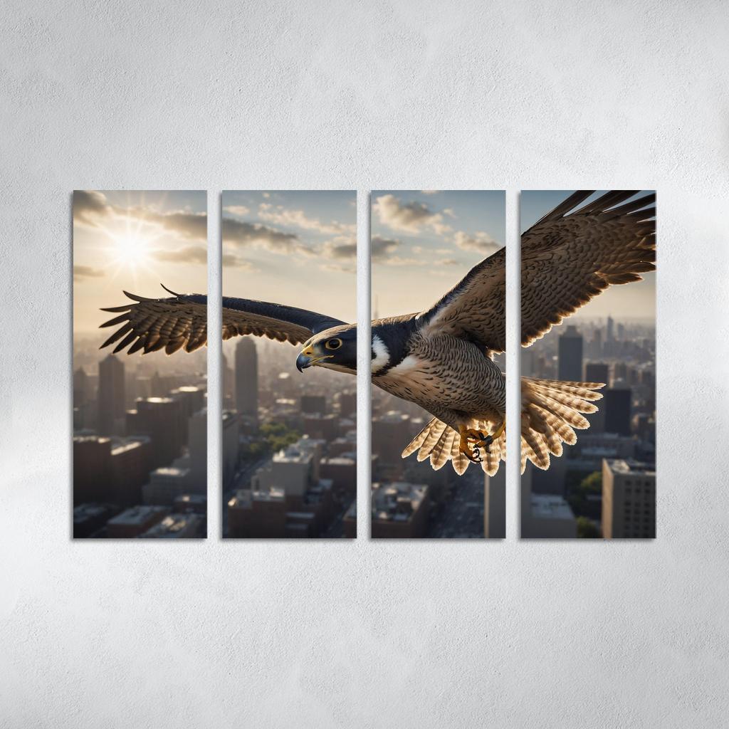 The Agile Peregrine Falcon Nature's Speed Demon Canvas Paintings Frame