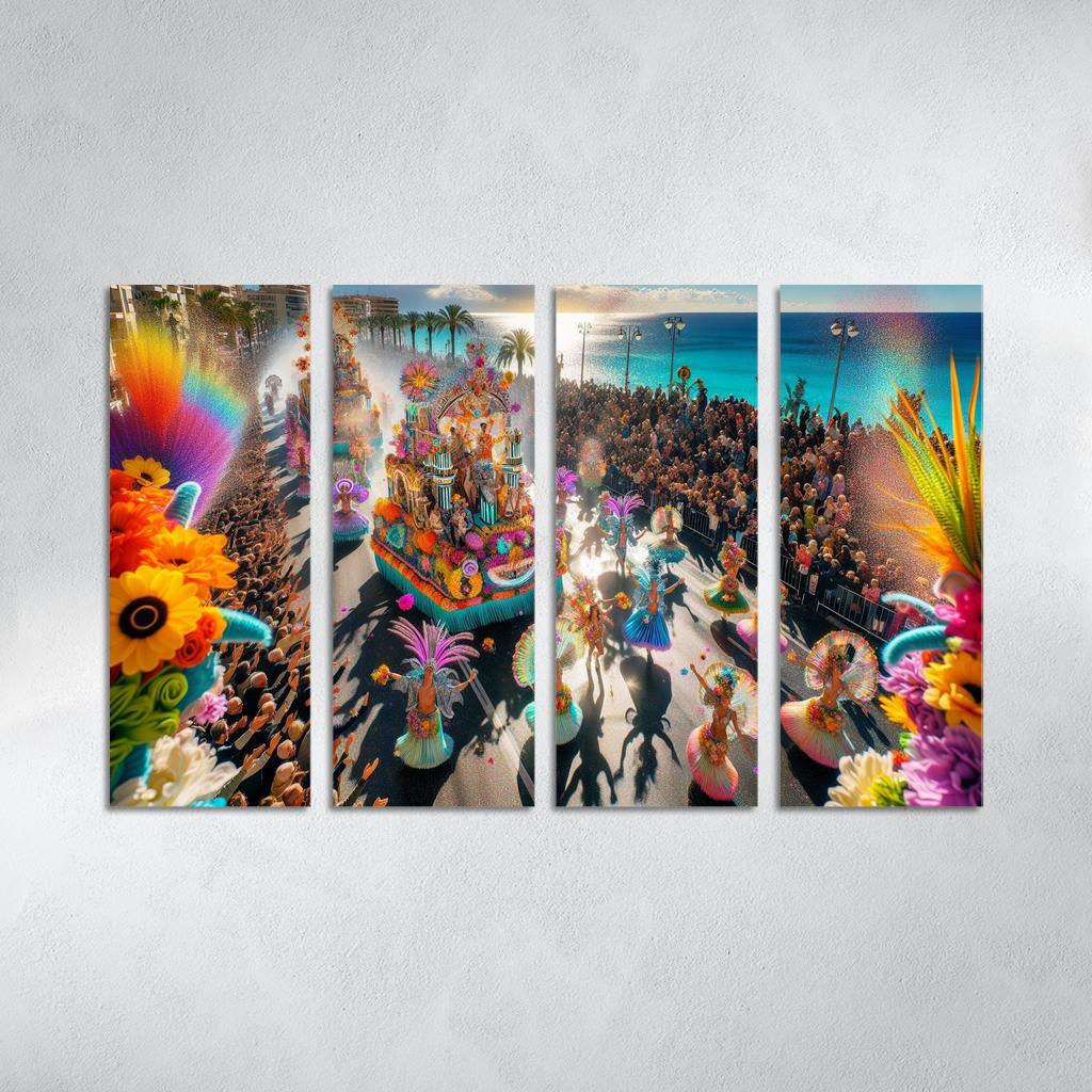 Karnaval De Nice - France Framed Paintings