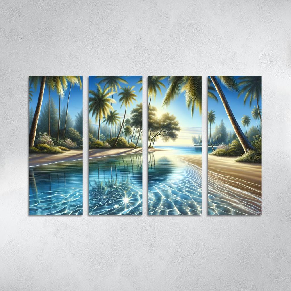 Crystal Lagoon Calm Waters And Relaxation Custom Paintings Frame