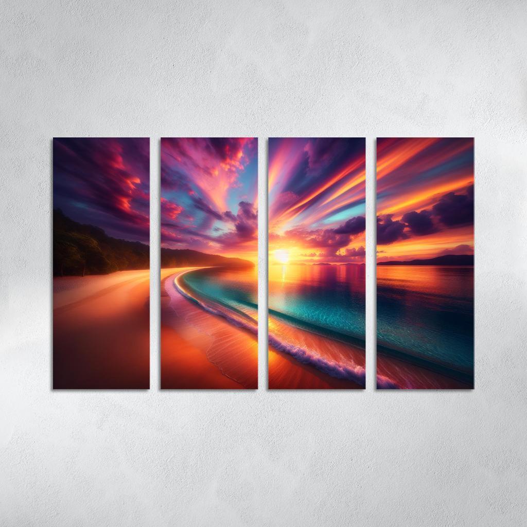 Sunrise Beach A New Day's Awakening Custom Paintings Frame