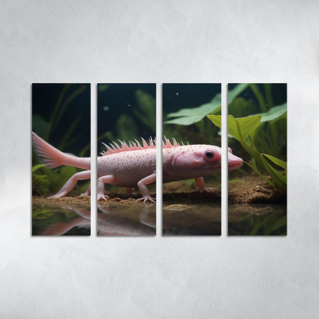 The Mysterious Axolotl The Water Monster Of Mexico Canvas Paintings Frame