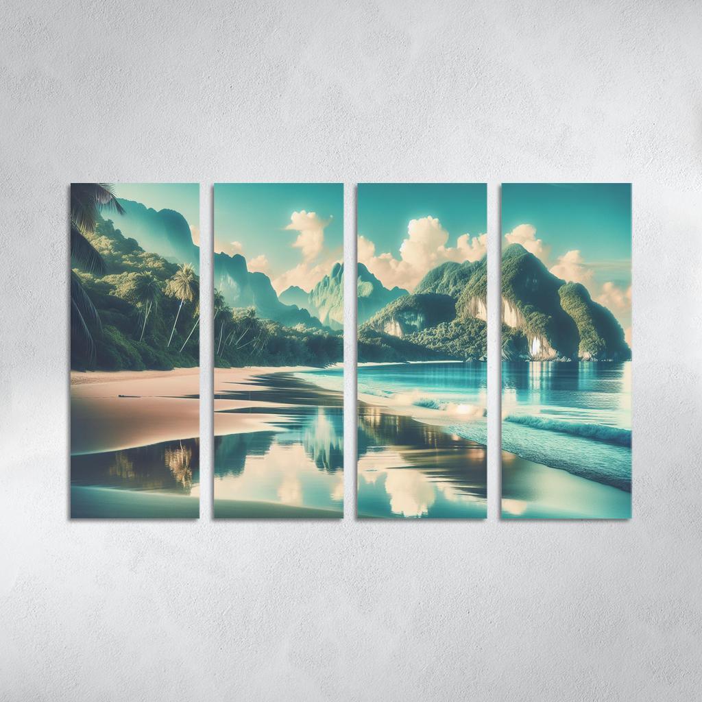 Tranquil Waters Beach Premium Artwork Frames