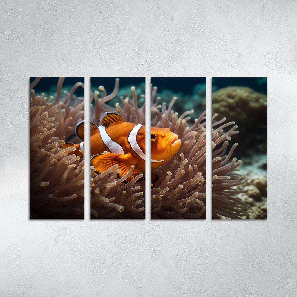 The Colorful Clownfish A Reef Icon Framed Paintings