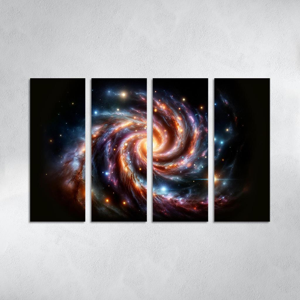 The Complex Structure Of Spiral Galaxies Abstract Paintings Frame