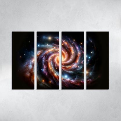 The Complex Structure Of Spiral Galaxies Abstract Paintings Frame