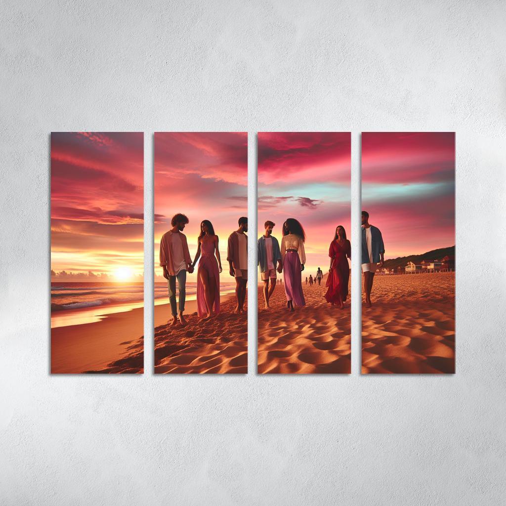 Sunset Shores A Romantic Haven Custom Paintings Frame