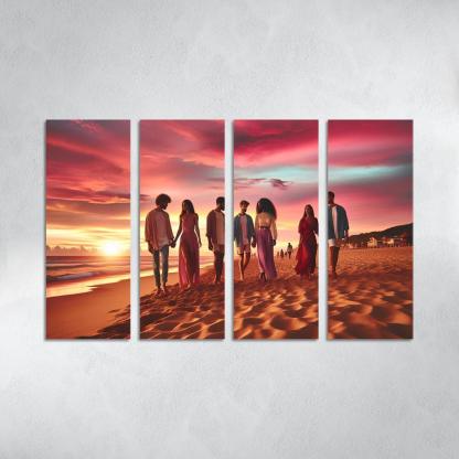 Sunset Shores A Romantic Haven Custom Paintings Frame