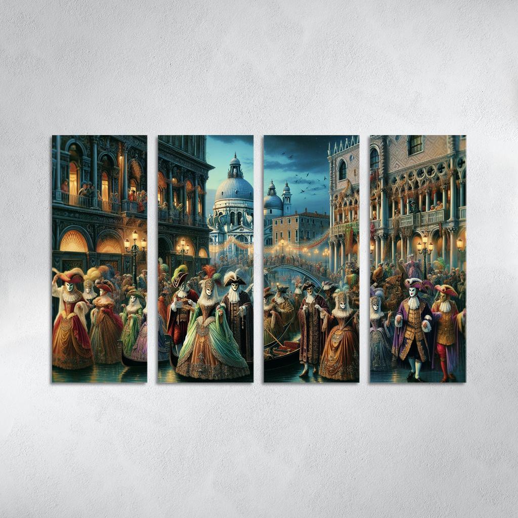 Carnival Of Venice Canvas Paintings Frame