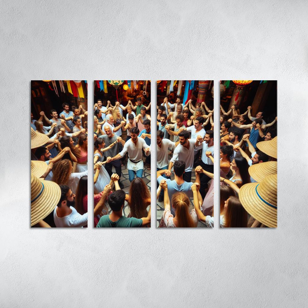 Zorba Dance The Joy Of Greek Culture Modern Paintings Frame