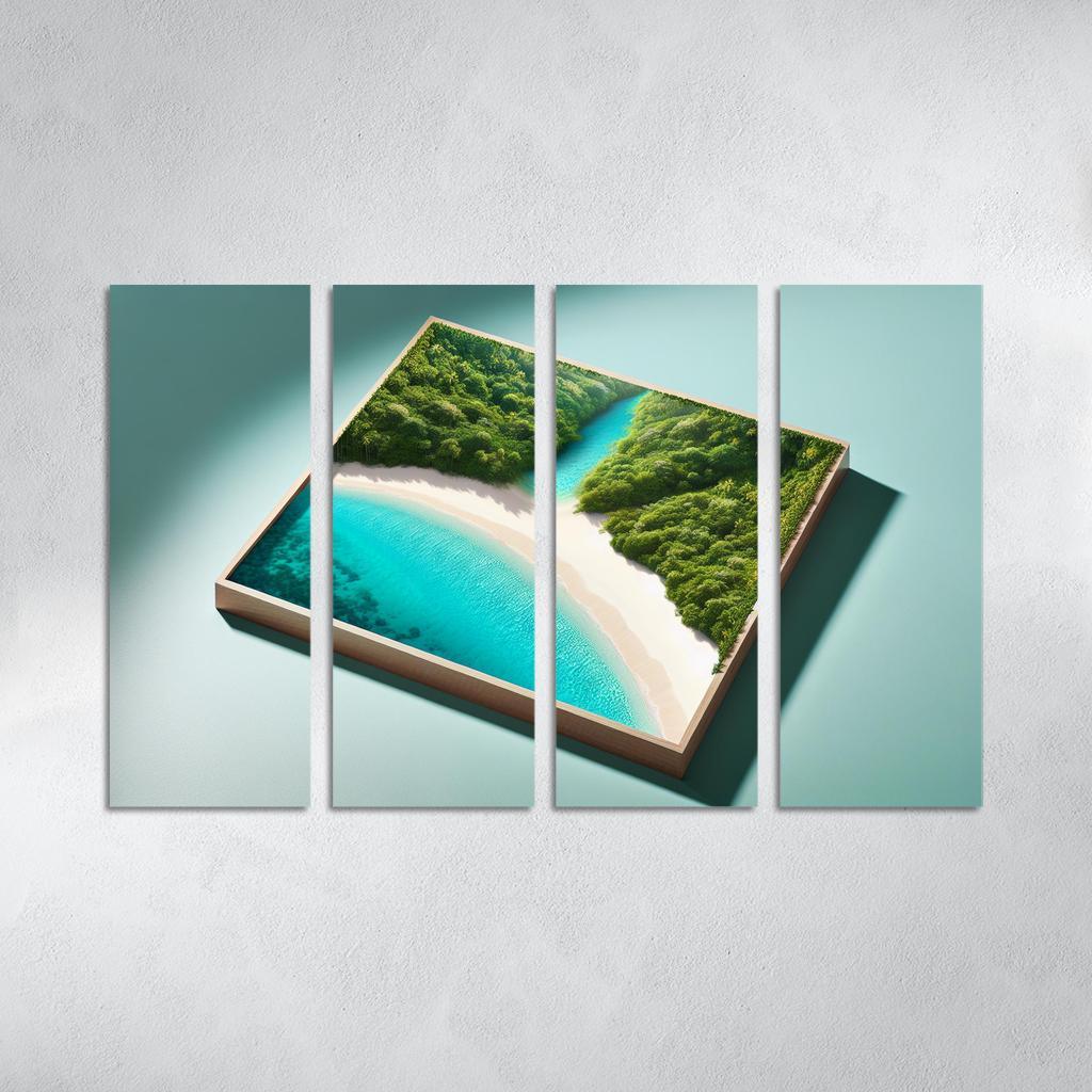 Secluded Shoreline A Hidden Treasure Abstract Paintings Frame