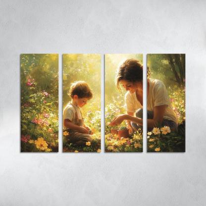 A Mothers Garden The Blooms Of Love Canvas Paintings Frame
