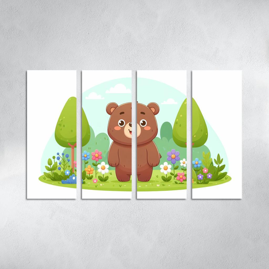 Brave Bear - Woodland Adventures Framed Paintings