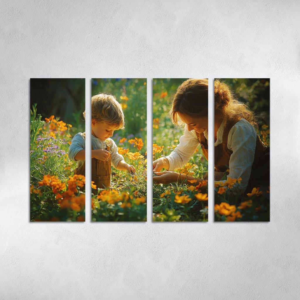 A Garden Of Hope A Mothers Nurturing Spirit Canvas Paintings Frame