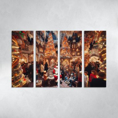 Harrods Christmas Grotto - United Kingdom Modern Paintings Frame