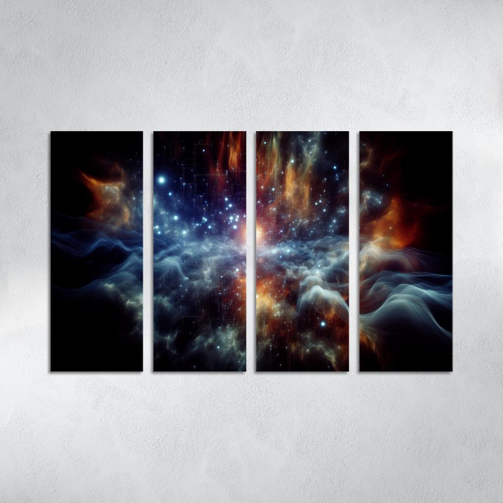 The Marvels Of Cosmic Background Radiation Abstract Paintings Frame