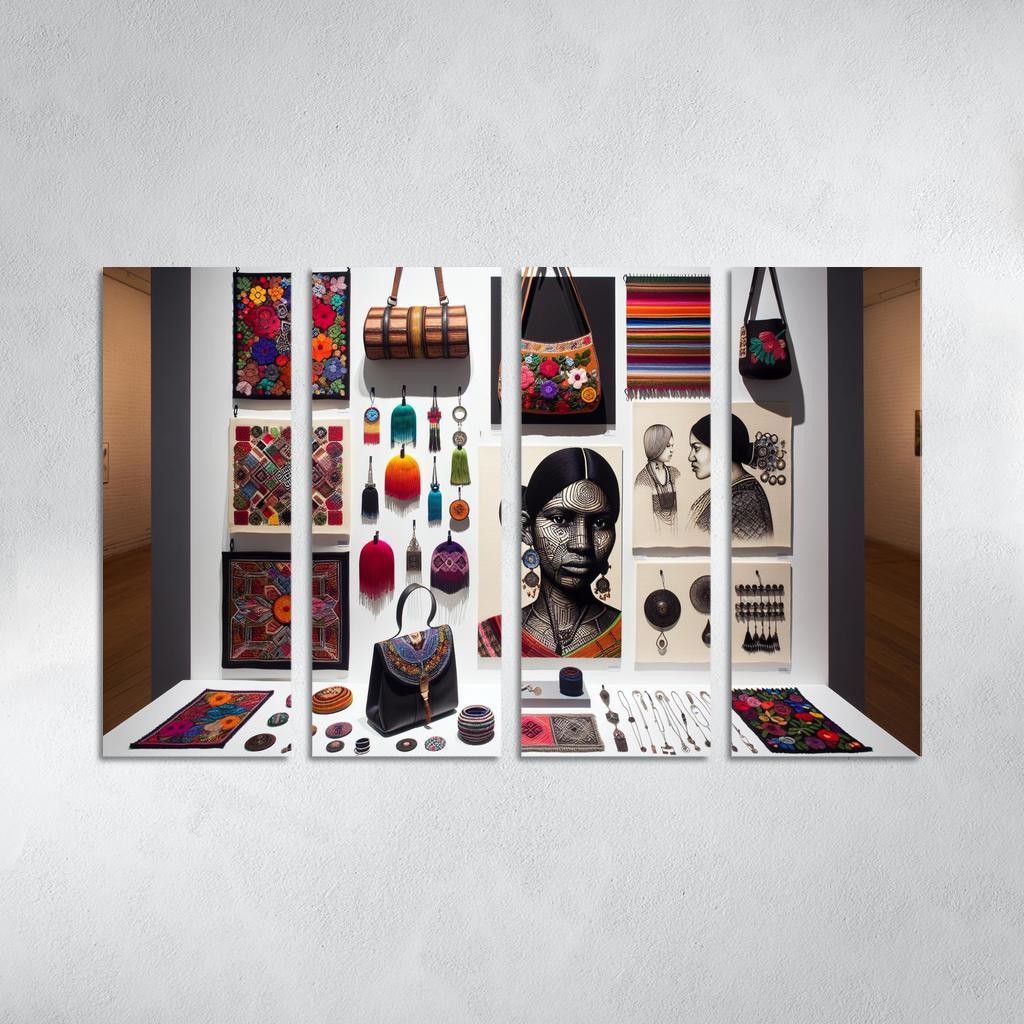 Artisan Craft Handmade Fashion and Accessories 4 Piece HD Modern Canvas Panels-Original Frame