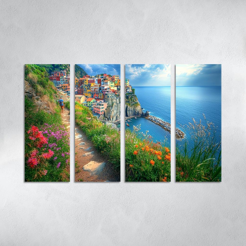 Hiking The Cinque Terre Trails Abstract Paintings Frame