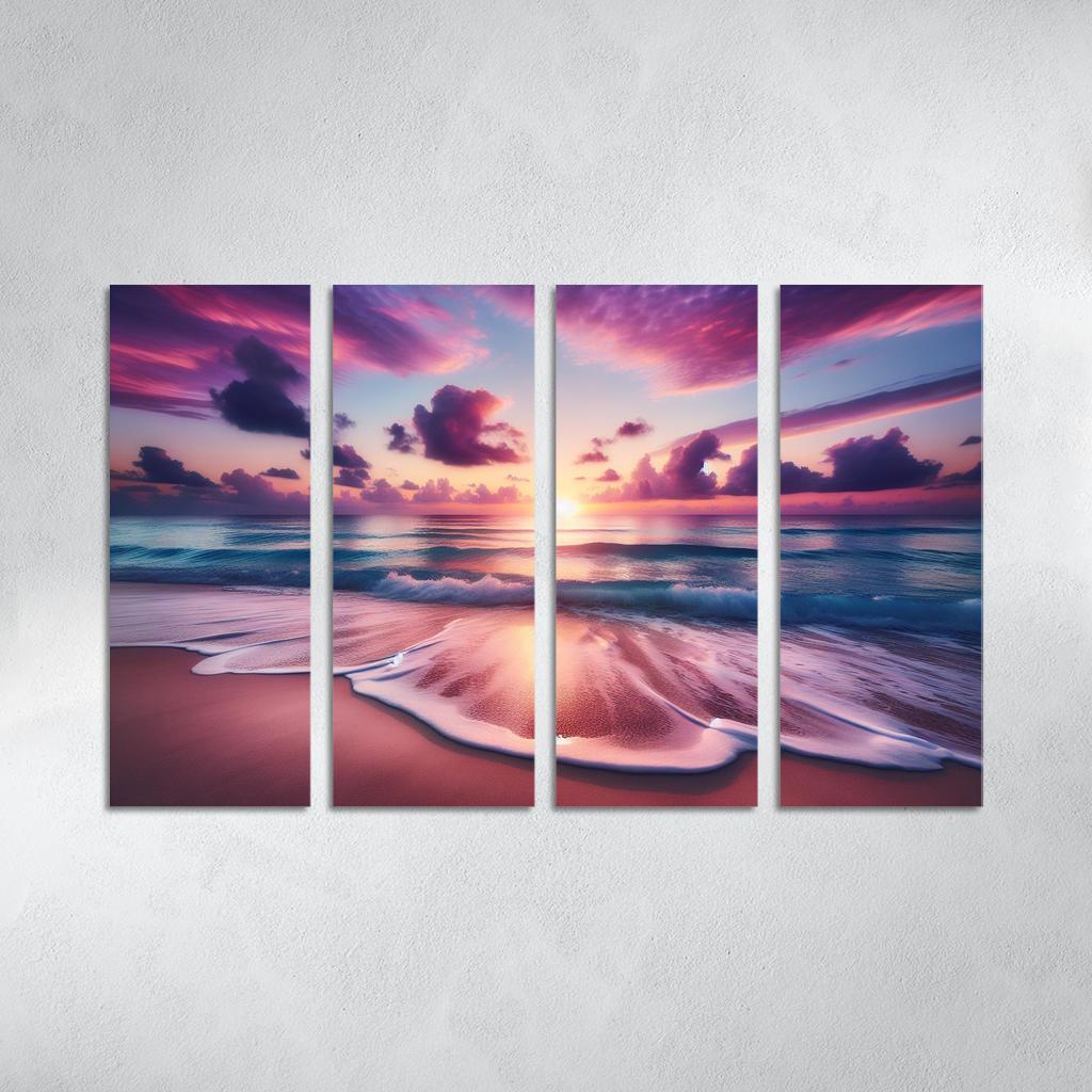 Sunrise Vista Coastal Meditation Spot Oil Paintings Frame