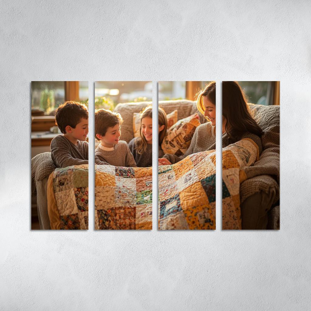 A Quilt Of Memories Stitched With Love Modern Paintings Frame