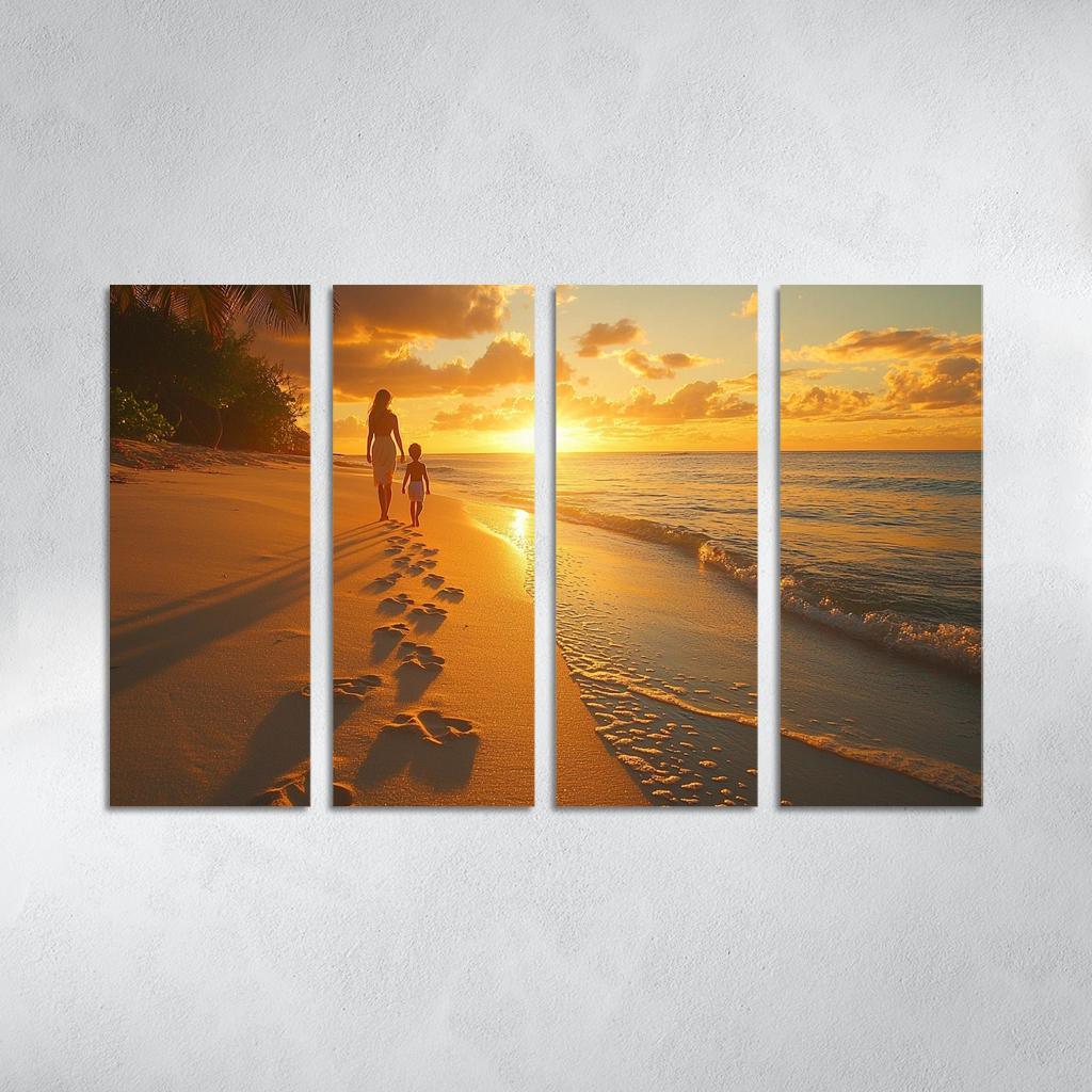 Footsteps Of Love A Mothers Journey Canvas Paintings Frame