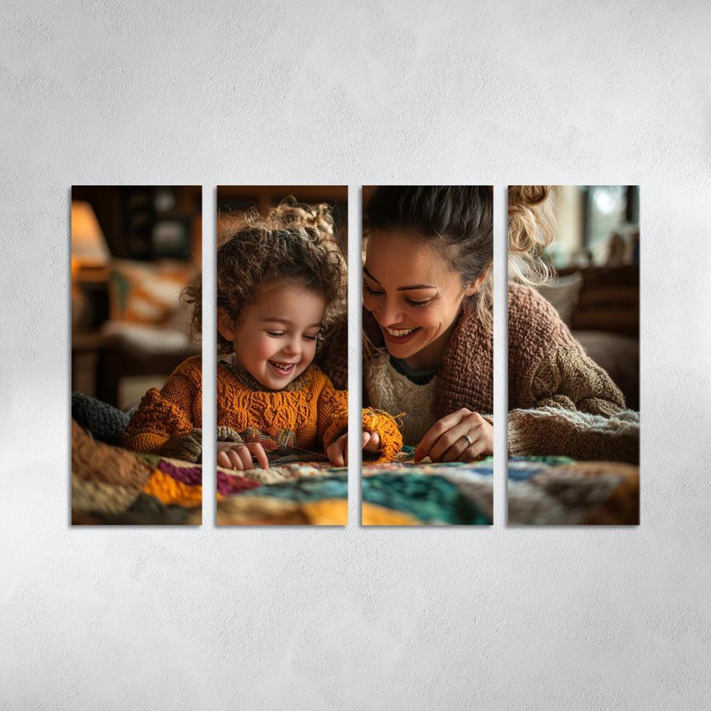 Threads Of Connection A Mothers Tapestry Of Love Canvas Paintings Frame