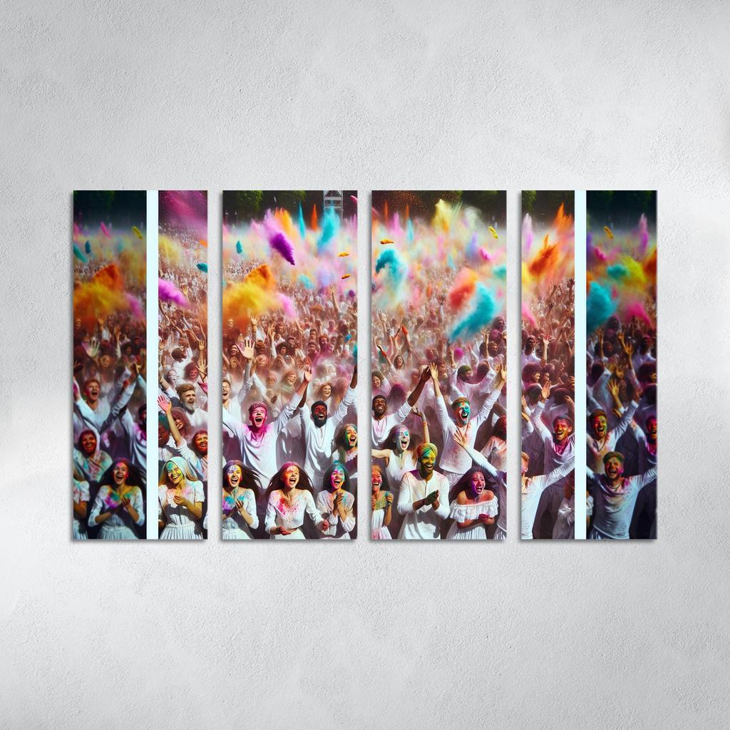 Holi Festival Canvas Paintings Frame