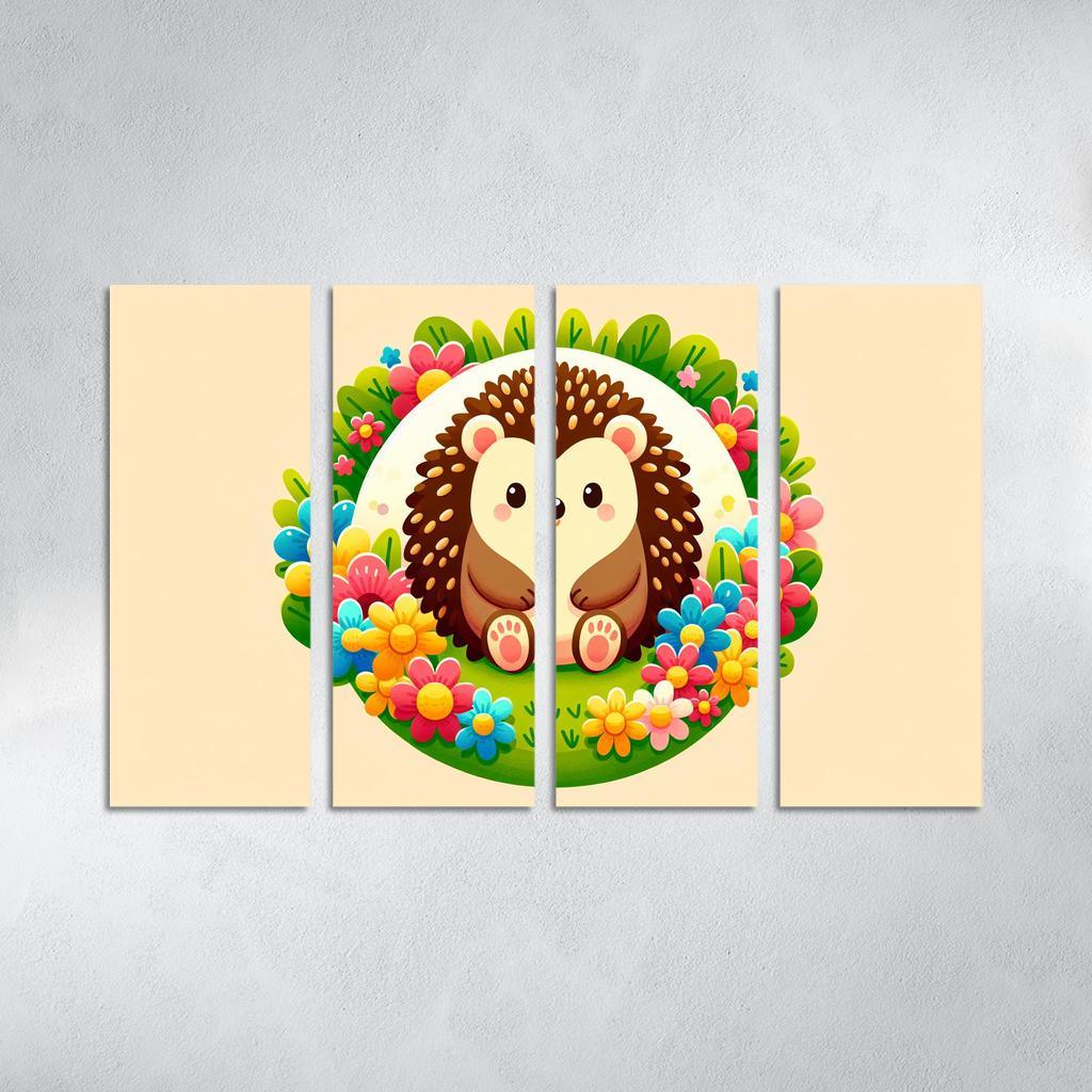 Happy Hedgehog - Cuddly Companion Framed Paintings