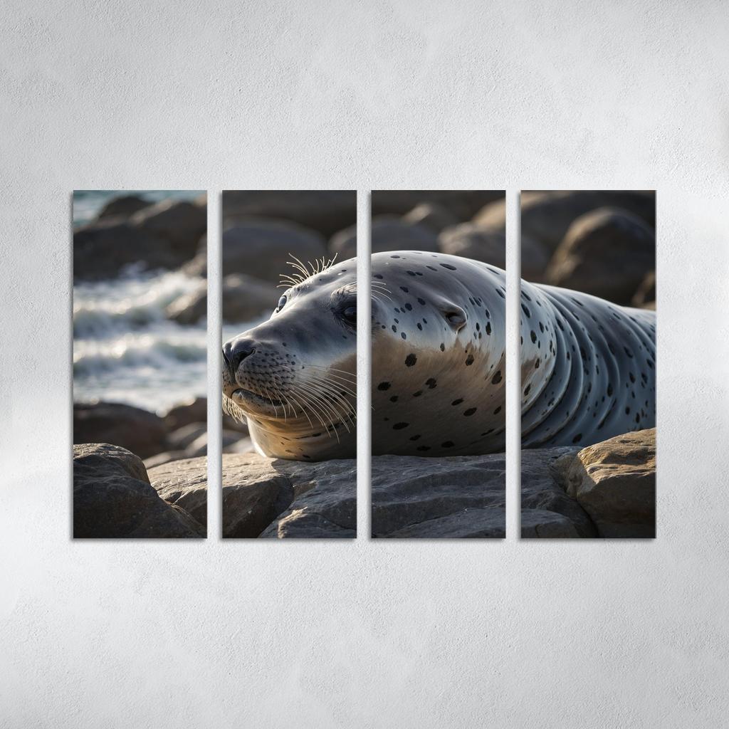 The Majestic Gray Seal Charismatic Resident Of The Coast Modern Paintings Frame