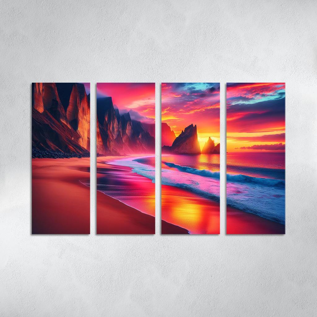 Sunset Viewpoint Spectacular Coastal Vistas Abstract Paintings Frame