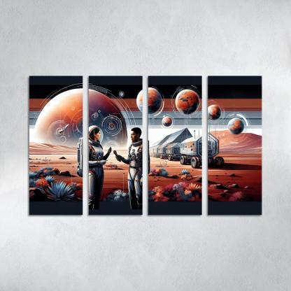 The Thrilling Future Of Human Space Travel Abstract Paintings Frame
