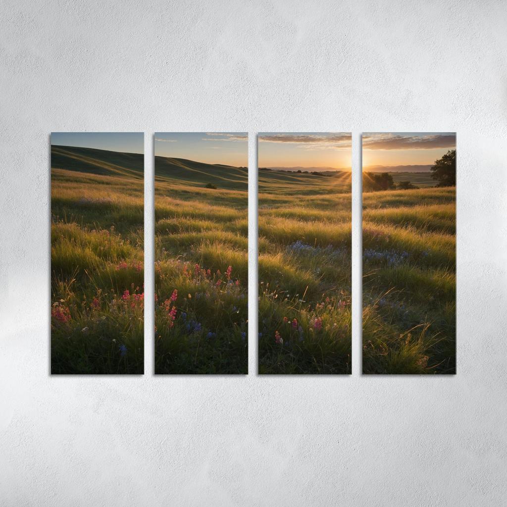 The Whispering Meadows Of Dewdrop Vale Modern Paintings Frame
