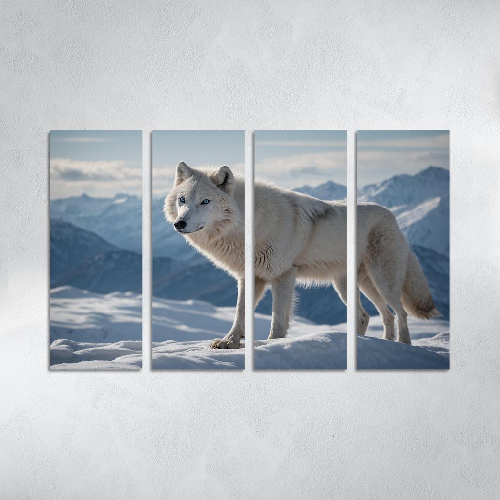 The Majestic Arctic Wolf King Of The North Premium Artwork Frames