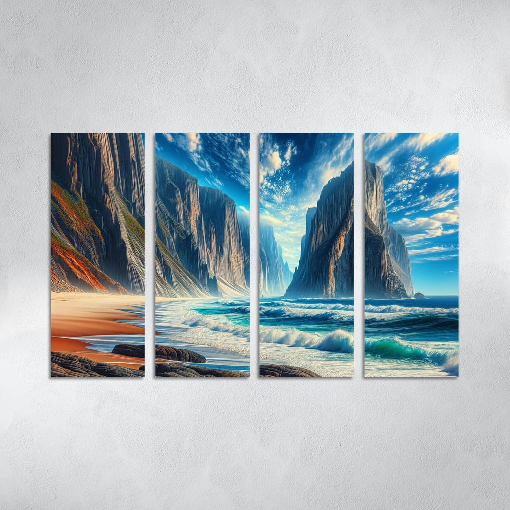Majestic Cliffs Beach Premium Artwork Frames