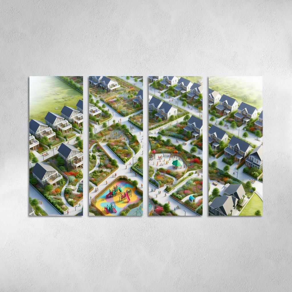 Interconnected Living Environments Custom Paintings Frame