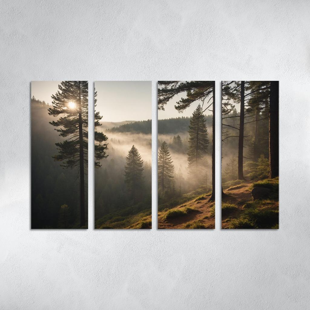 The Whispering Valleys Of Misty Pines Oil Paintings Frame