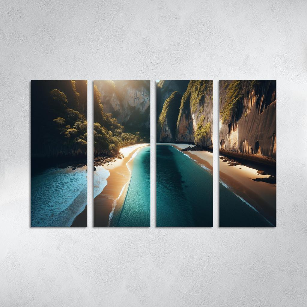 Sapphire Bay Seaside Seclusion Abstract Paintings Frame