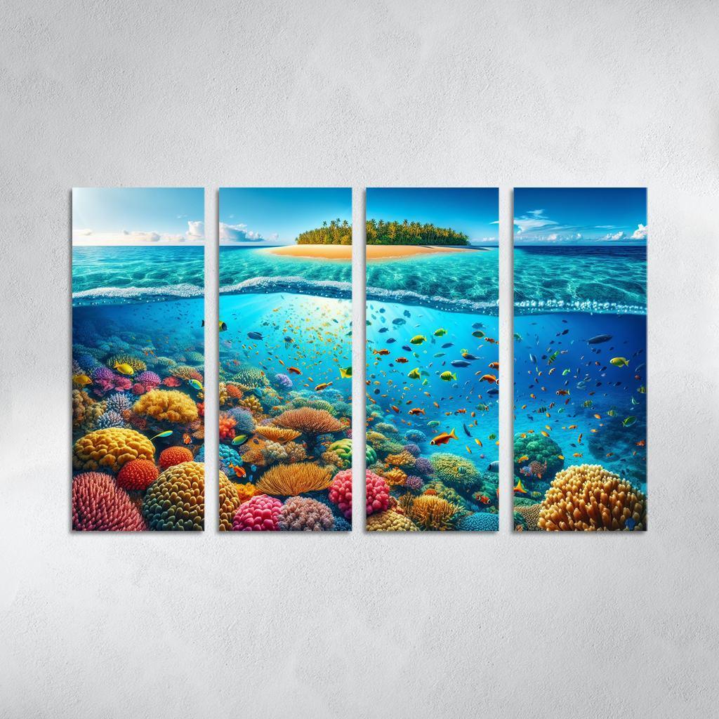 Coral Vista Underwater Wonderland Abstract Paintings Frame