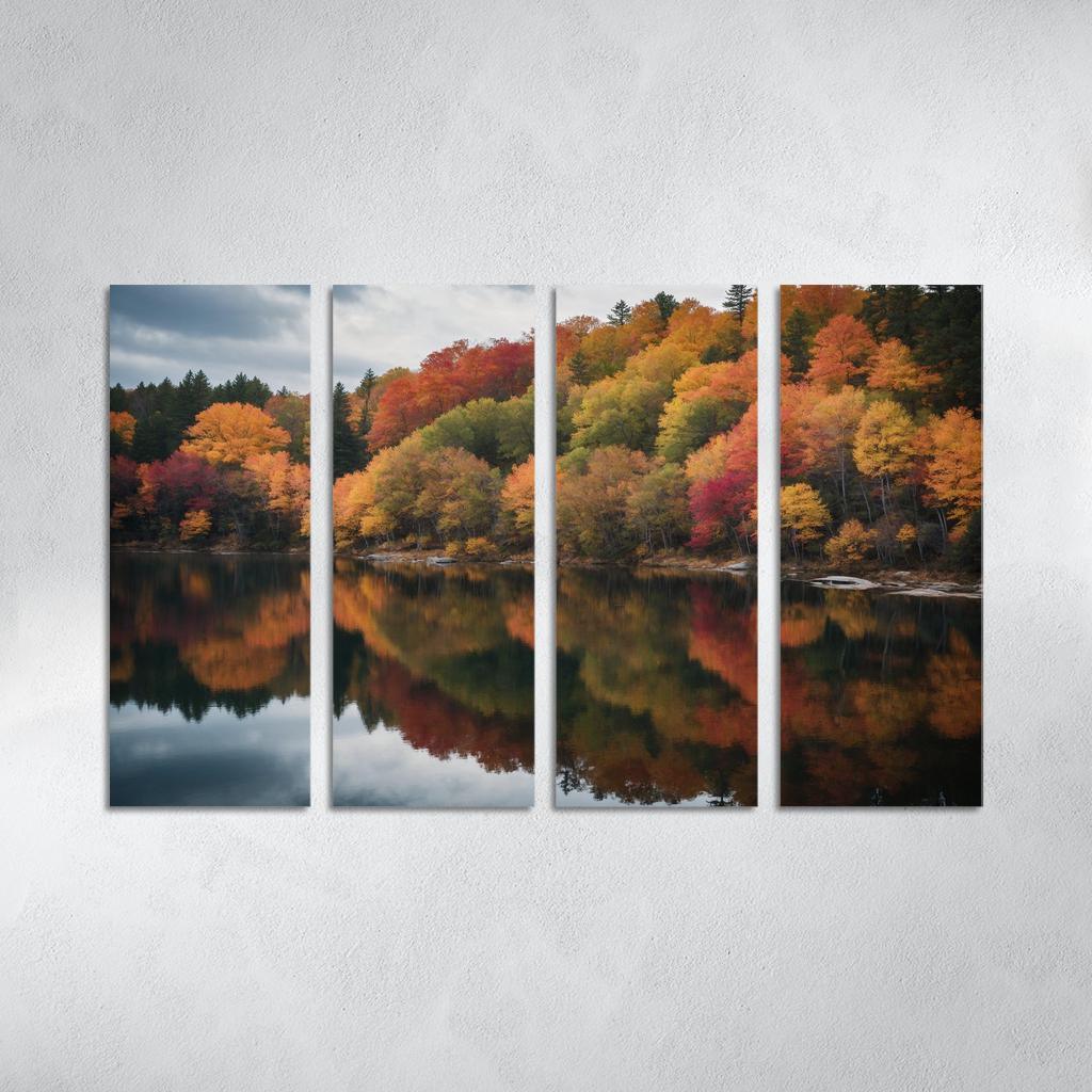 The Quiet Splendor Of Autumn Reflections Oil Paintings Frame