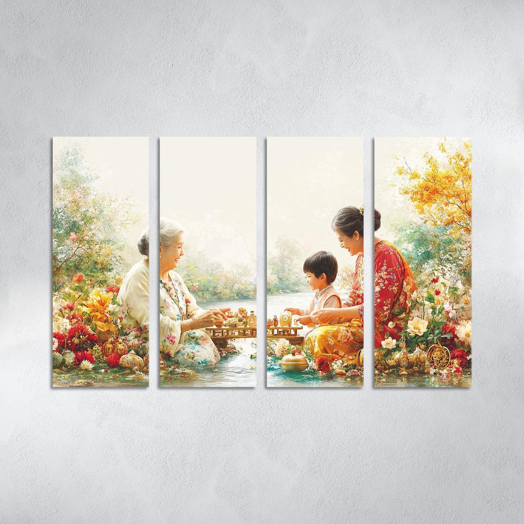 A Bridge Of Love The Connection Between Generations Custom Paintings Frame