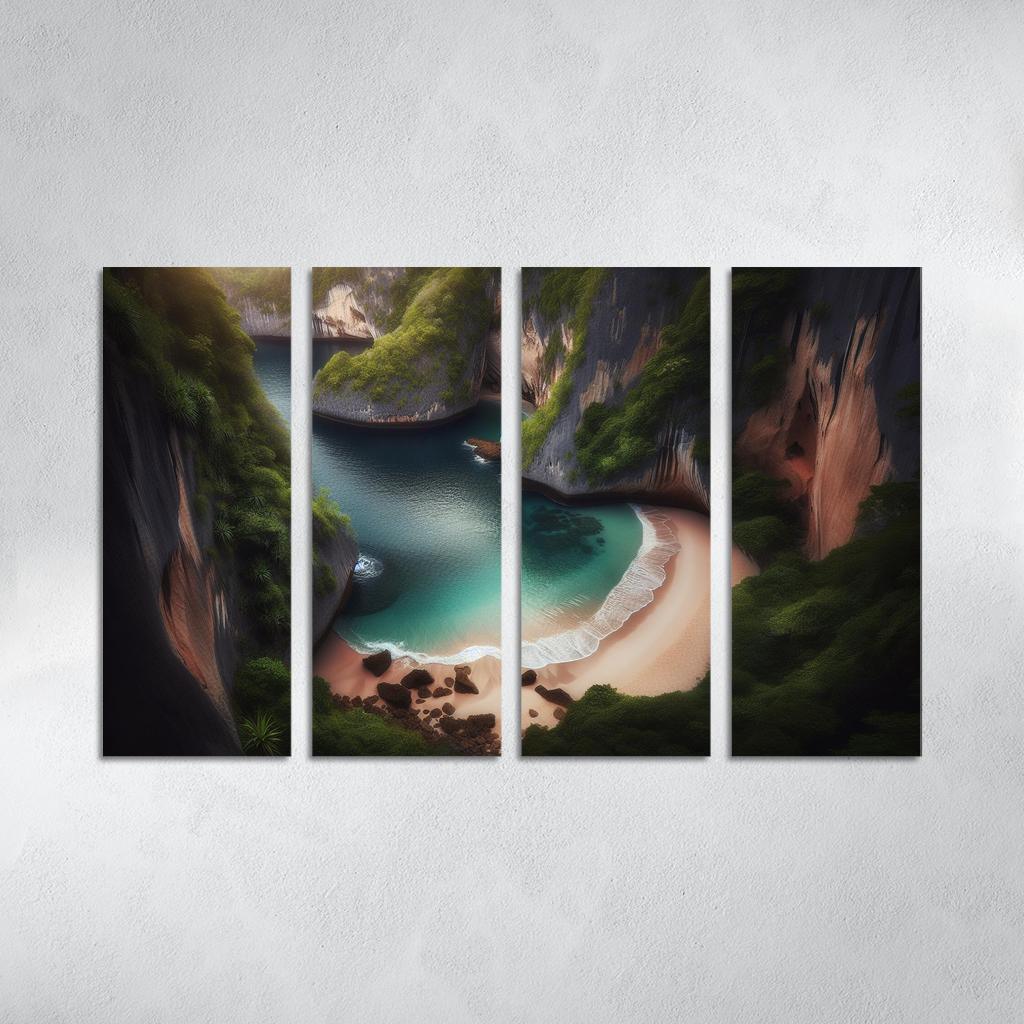 Hidden Cove Beach Premium Artwork Frames