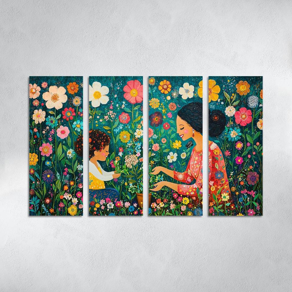 A Garden Of Wisdom A Mothers Nurturing Spirit Canvas Paintings Frame