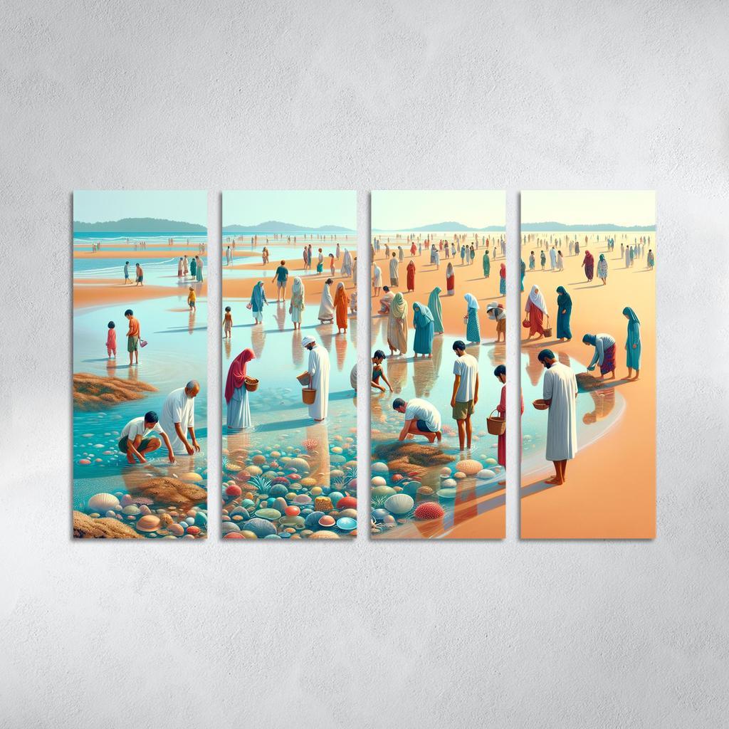 Tidepool Wonders Beach Modern Paintings Frame