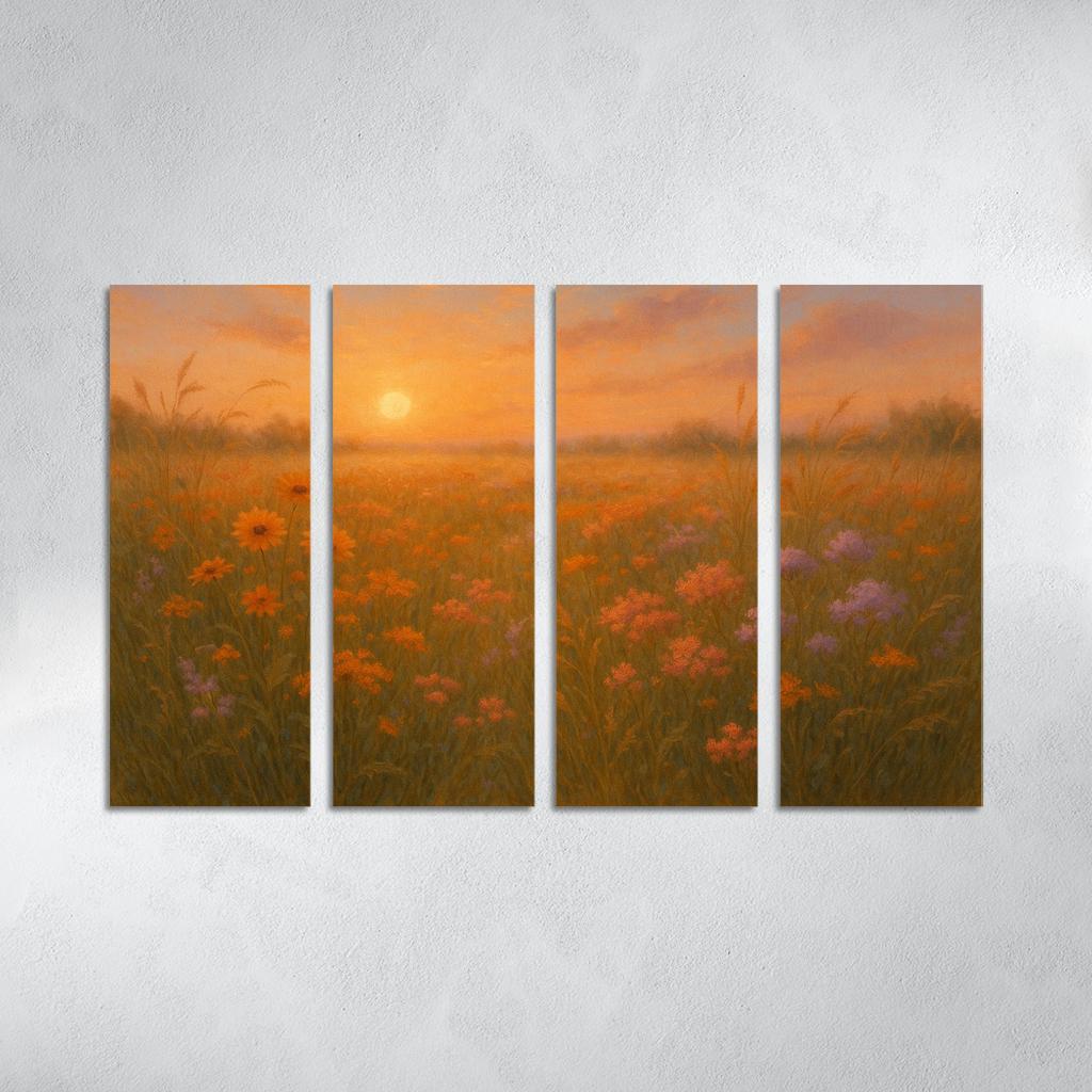 Sunset Meadow Harmony Art Trends