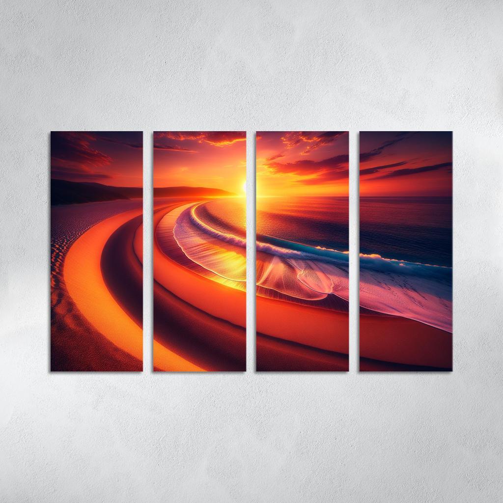Crescent Moon Beach Premium Artwork Frames