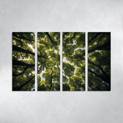 The Ethereal Splendor Of Treetop Canopies Oil Paintings Frame