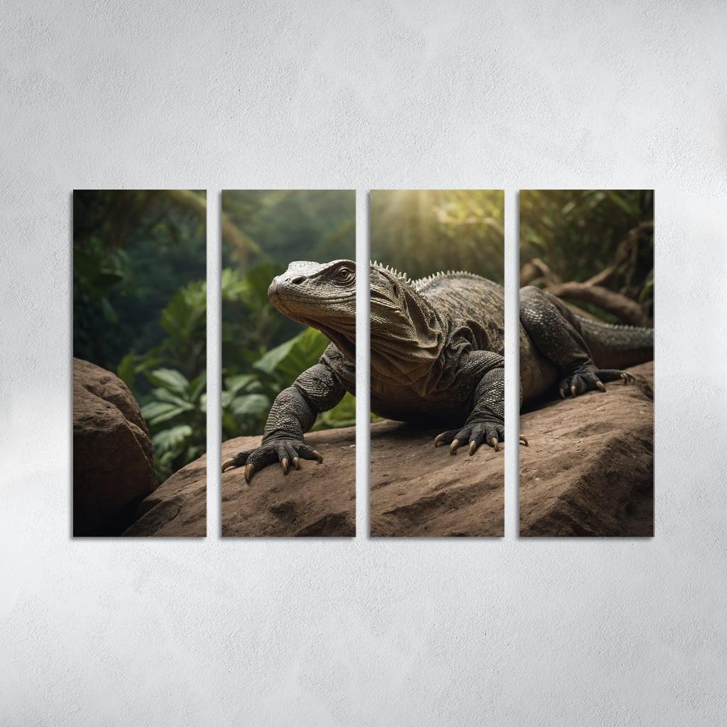 The Majestic Komodo Dragon Nature's Ultimate Lizard Framed Paintings