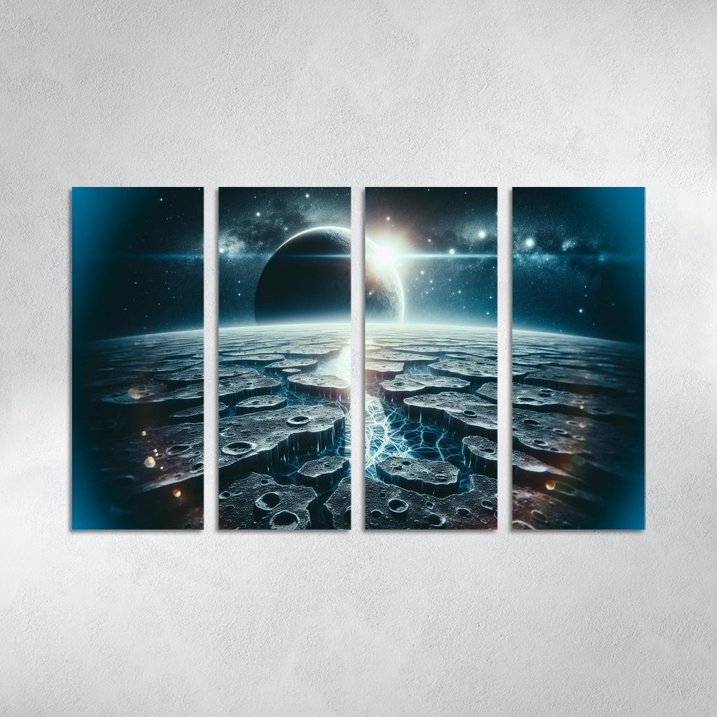 The Exploration Of Planetary Moons Abstract Paintings Frame