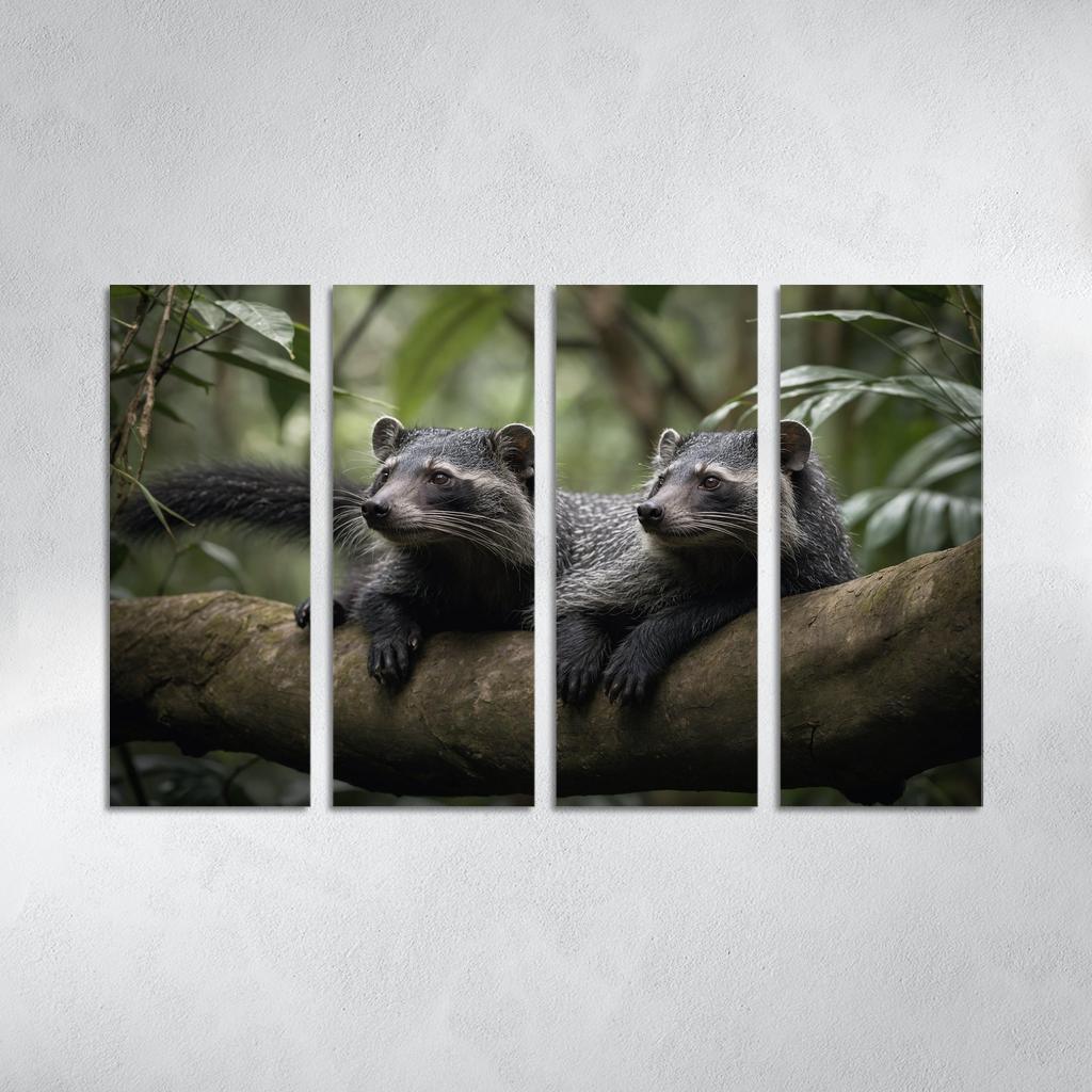 The Charming Binturong The Bearcat Of The Rainforest Canvas Paintings Frame