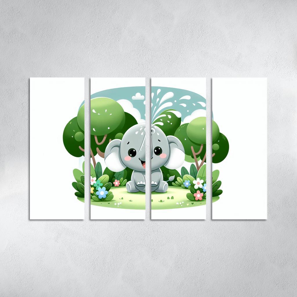 Exploring Elephants - Safari Adventures Framed Paintings